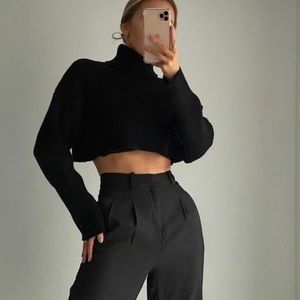 Zara cropped knit sweater